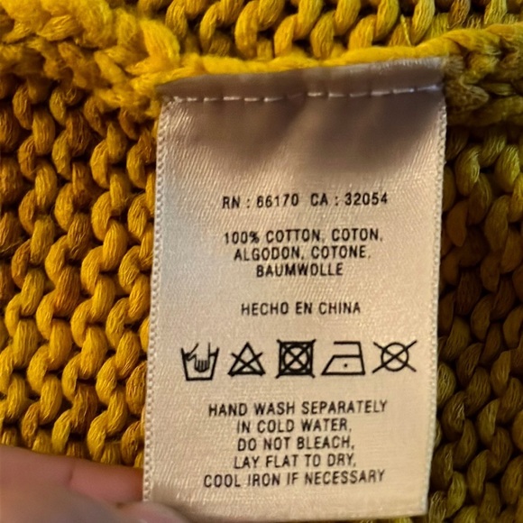 Anthropologie Sparrow Lodi Cardigan Mustard Yellow Tan Space Dye Size Small - Picture 11 of 12